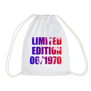 55th Birthday Limited Edition 06/1970 - Drawstring Bag - white - Front