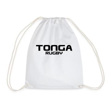 Tonga Rugby - Sport - South Seas - Polynesia - Drawstring Bag - white - Front