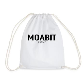 Moabit - Berlin - Bezirk - Deutschland - Turnbeutel - Weiß - Vorne