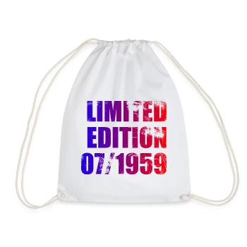 66th Birthday Limited Edition 07/1959 - Drawstring Bag - white - Front