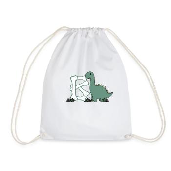 Letter B - Drawstring Bag - white - Front