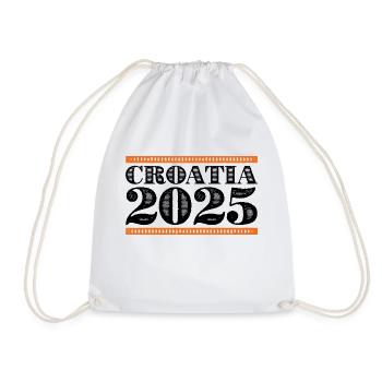 Kroatien 2025 - Turnbeutel - Weiß - Vorne