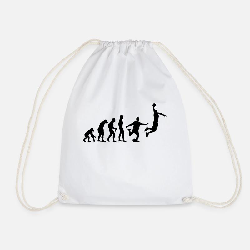 Basketball Evolution Fußball - Turnbeutel - Weiß