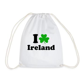 Ireland - Drawstring Bag - white - Front