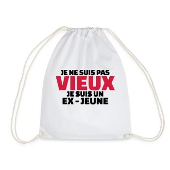 Je ne suis pas vieux je suis un ex-jeune - Sac de sport léger - blanc - Devant