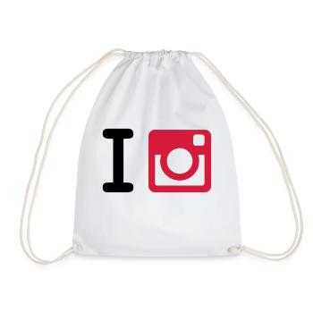 I Instagram + Yours (I Heart NewYork Style) - Drawstring Bag - white - Front