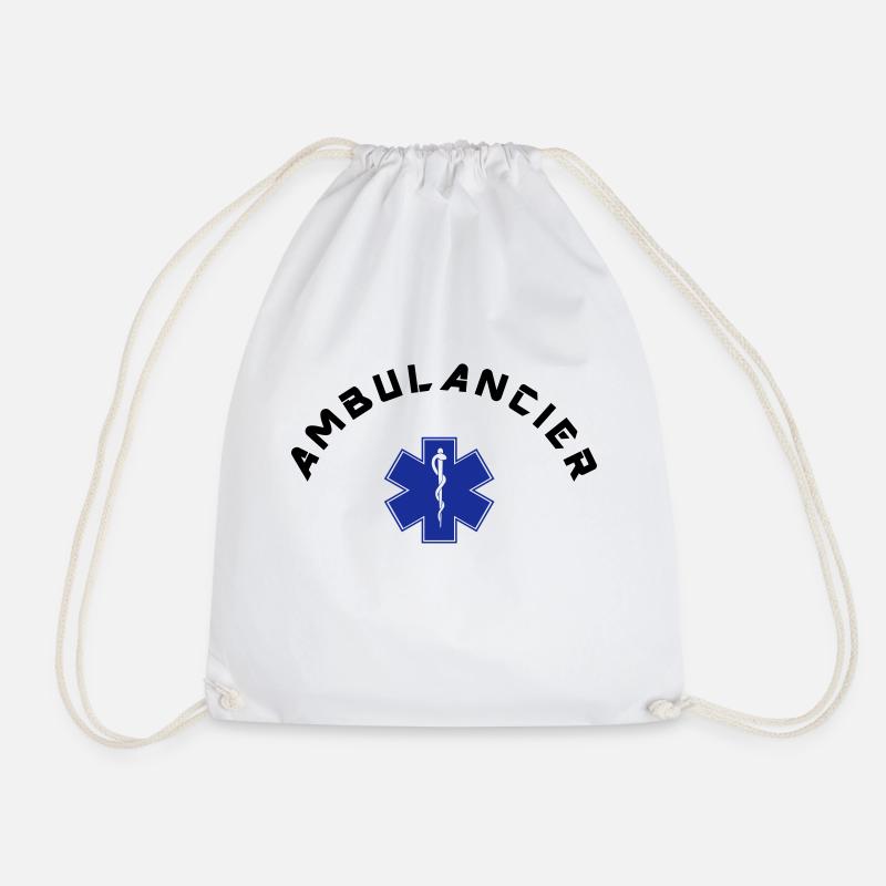 ambulancier logo 4 - Turnbeutel - Weiß