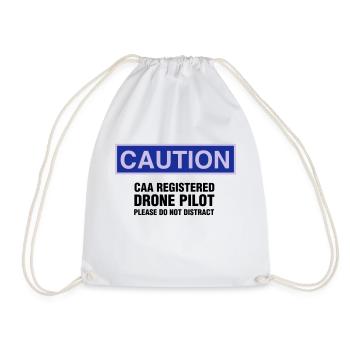 Drone Pilot - Drawstring Bag - white - Front