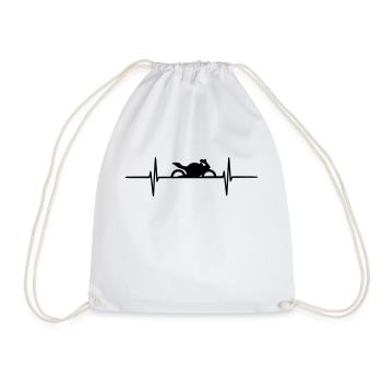 moto fréquence - Sac de sport léger - blanc - Devant