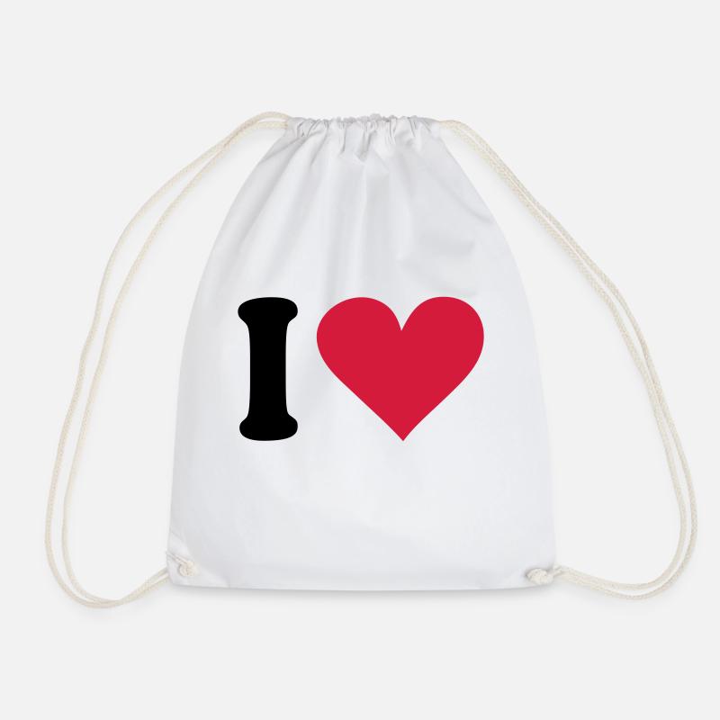 I - love - Turnbeutel - Weiß