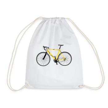 bicycle mountain bike cyclist mountainbike fahrrad - Turnbeutel - Weiß - Vorne