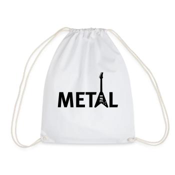 metall - Drawstring Bag - white - Front
