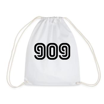 Number 909__V001 - Drawstring Bag - white - Front