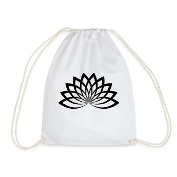 lotus - Drawstring Bag - white - Front