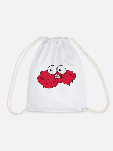 crab - Drawstring Bag - white
