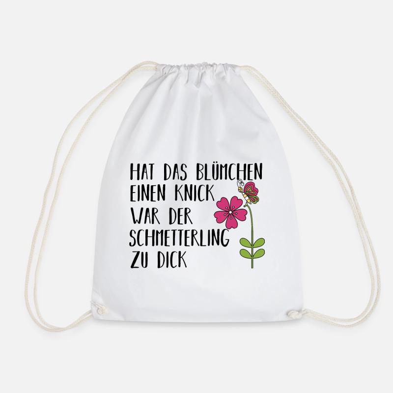 Blumen Garten Spruch Lustig Geschenkidee - Turnbeutel - Weiß