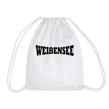 Weissensee lettering - Drawstring Bag - white - Front