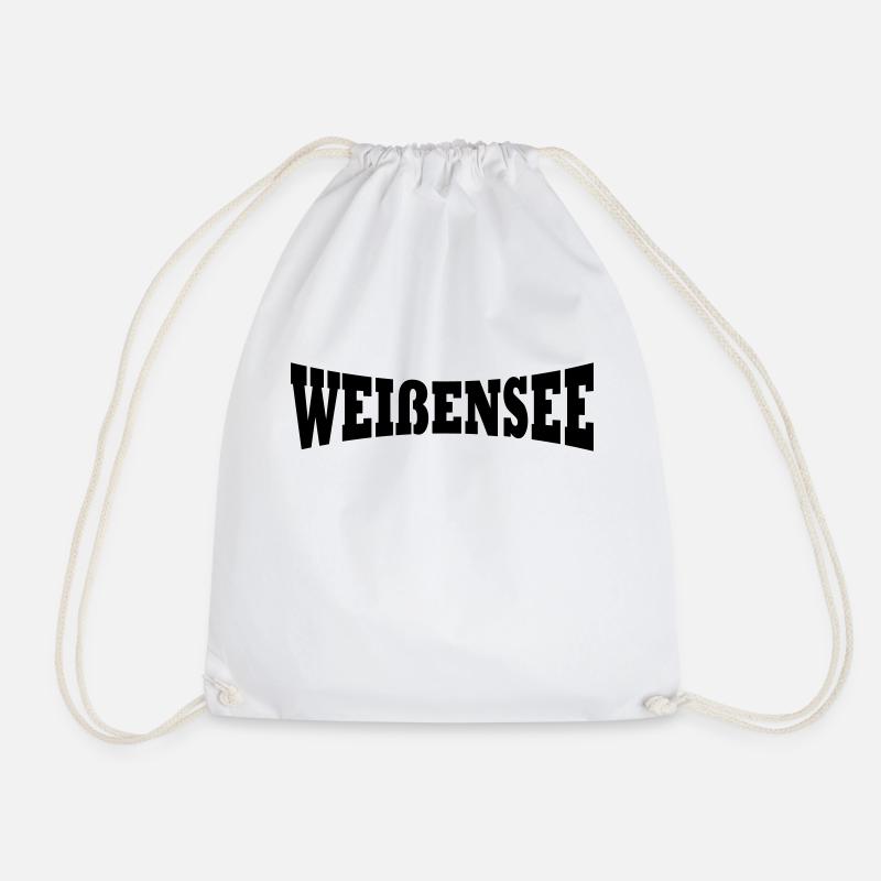 Weißensee Schriftzug - Turnbeutel - Weiß