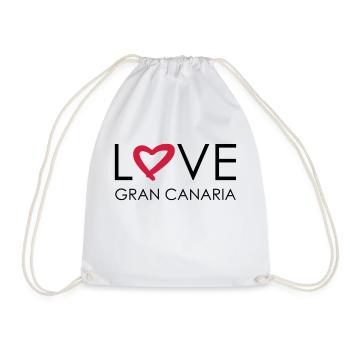 love cran canaria - Drawstring Bag - white - Front