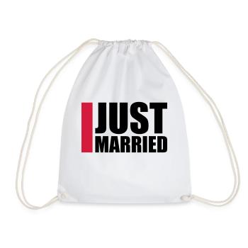 Just Married Logo-Design - Sac de sport léger - blanc - Devant