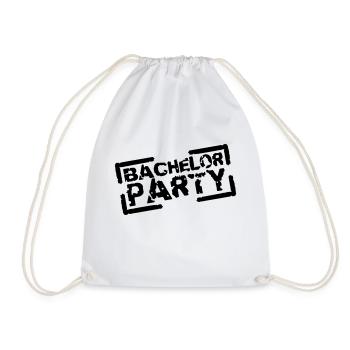Bachelor Party Team Stempel Design - Drawstring Bag - white - Front
