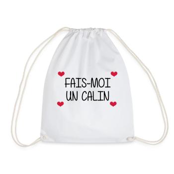 Fais-moi un calin - Sac de sport léger - blanc - Devant