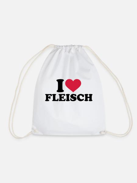 Fleisch - Turnbeutel - Weiß