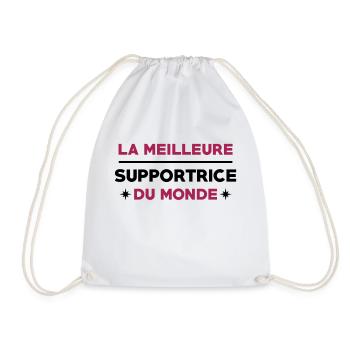Supporter / Supportrice / Sport / Supporteur - Sac de sport léger - blanc - Devant