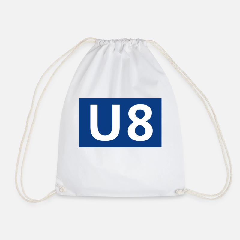 U8 Berlin subway - Drawstring Bag - white