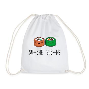 su-she sus-he - Turnbeutel - Weiß - Vorne