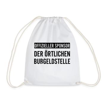 Offizieller Sponsor der Örtlichen Bußgeldstelle - Turnbeutel - Weiß - Vorne