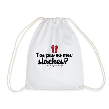 T'as pas vu mes slaches? - Sac de sport léger - blanc - Devant