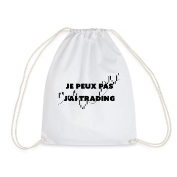 Je peux pas j'ai Trading - Sac de sport léger - blanc - Devant