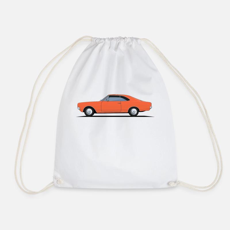 Car oldtimer Rekord C Coupe orange - Drawstring Bag - white