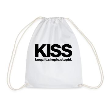 KISS keep it simple stupid - Drawstring Bag - white - Front