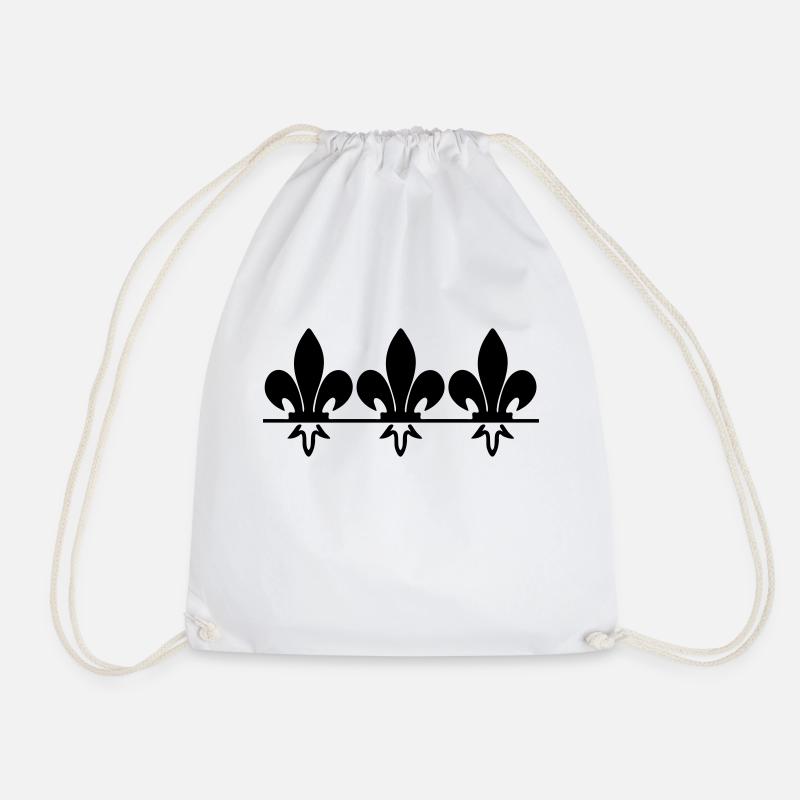 French lily on line 3 pcs - Drawstring Bag - white