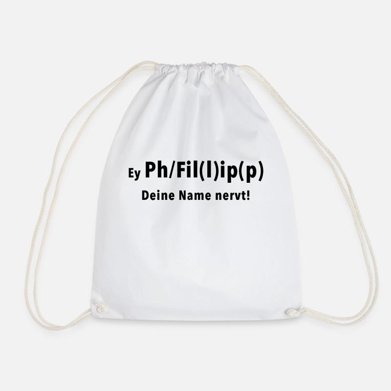 Philipp - Philip - Filip - Phillipp - Phillip, wie - Turnbeutel - Weiß