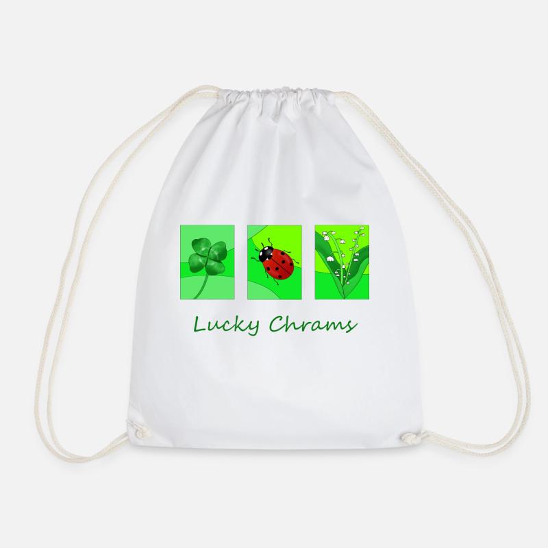 Lucky Charms - Drawstring Bag - white