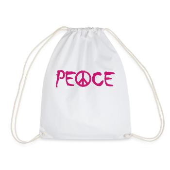 PAIX - avec le A comme symbole de paix Signe de paix - Sac de sport léger - blanc - Devant