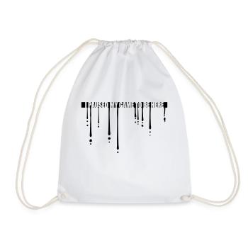 Drop Game Paused - Drawstring Bag - white - Front