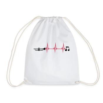 Pulse Trumpet Instrument - Drawstring Bag - white - Front