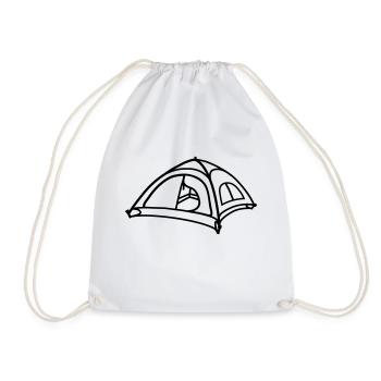 Zelt Design Cool Camping - Turnbeutel - Weiß - Vorne