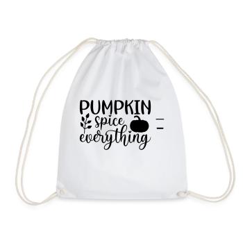 24 pumpkin spice everything - Drawstring Bag - white - Front