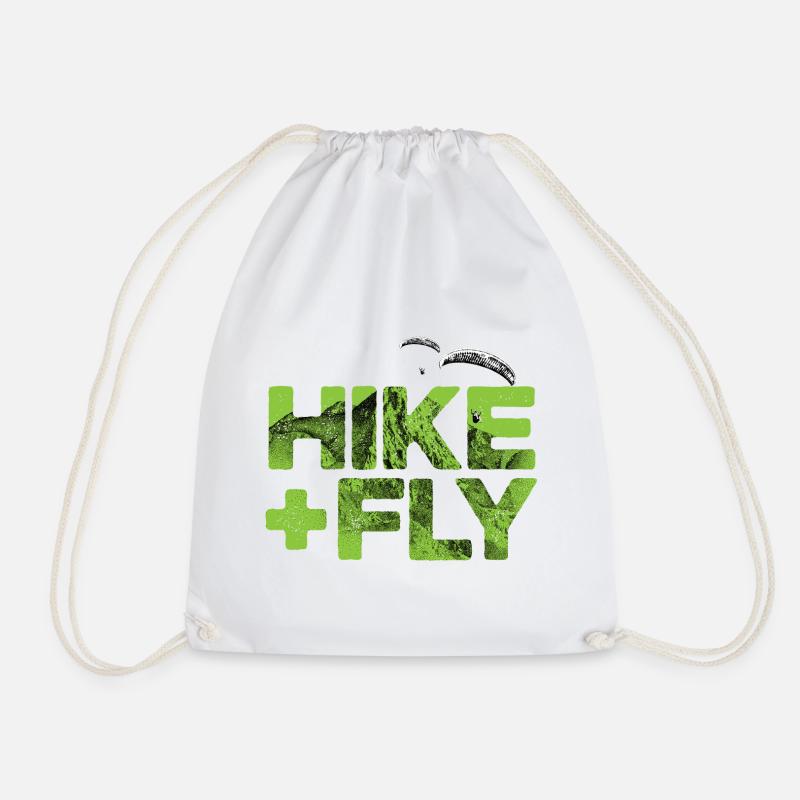 Hike & Fly Paragliding grün - Turnbeutel - Weiß