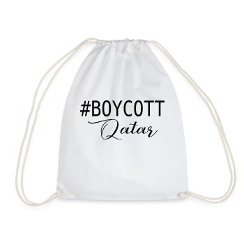 BOYKOTT KATAR - Drawstring Bag - white - Front