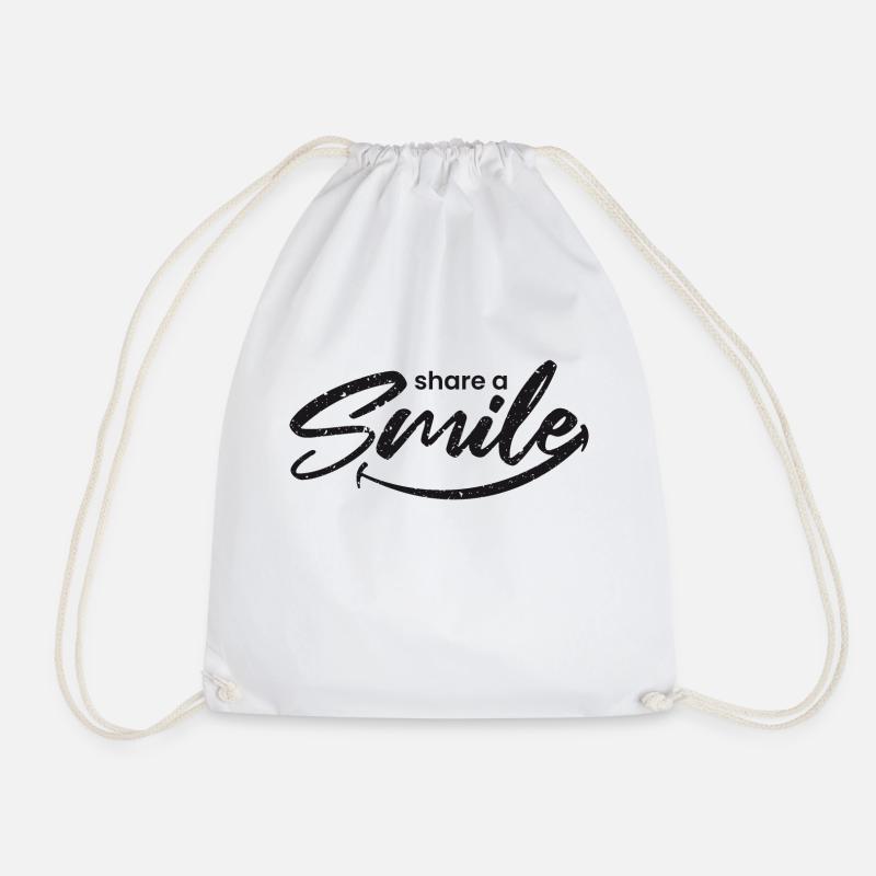 share a smile - Turnbeutel - Weiß