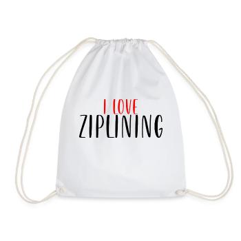 I Love Ziplining 4 - Turnbeutel - Weiß - Vorne