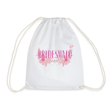 Bridesmaid - Drawstring Bag - white - Front