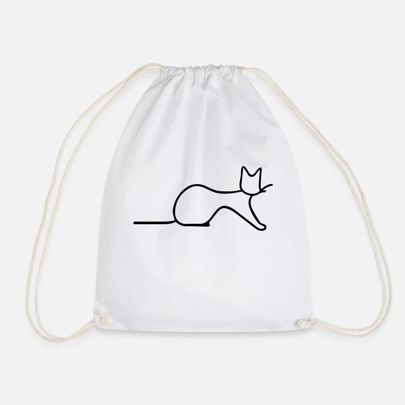 Katze - Turnbeutel - Weiß
