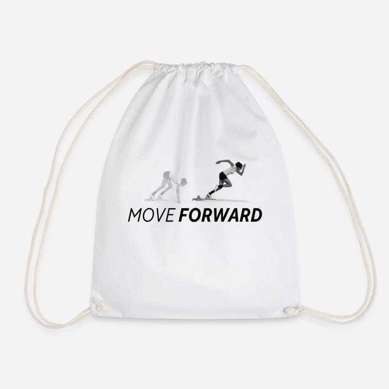 MOVE FORWARD - Drawstring Bag - white